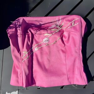 Vintage Mandalay Corset Top with Embroidered Detailing